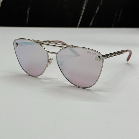 NEW VERSACE VE2267 1000/7V WOMEN SUNGLASSES SILVER/PINK VE2267 10007V EYEWEAR main image 9
